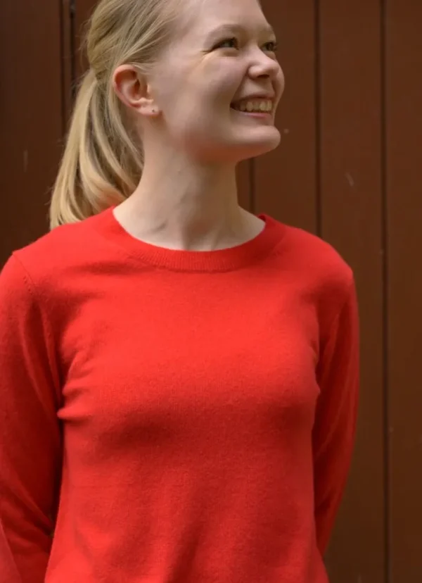 Danefæ ESS - Cashmere Kiss Sweater Bright Red | Dame Strik