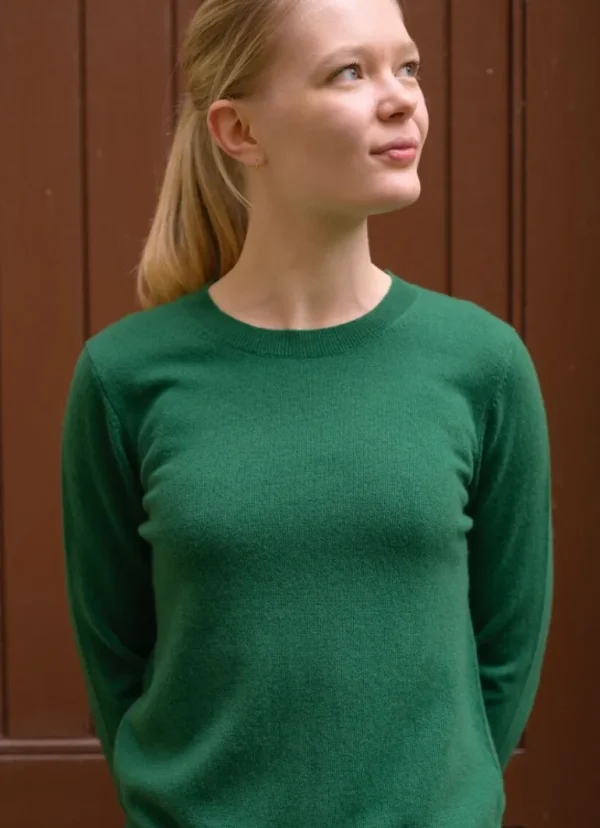 Danefæ ESS - Cashmere Kiss Sweater Tennis Green | Dame Strik