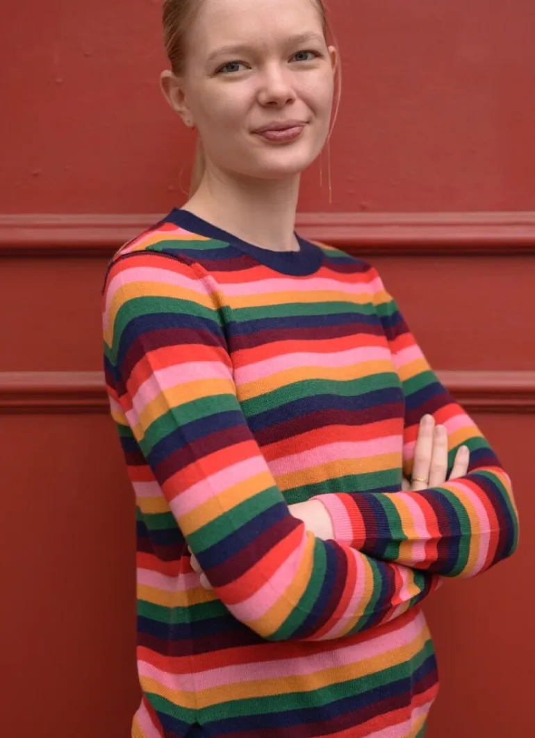 Danefæ ESS - Cashmere Kiss Sweater Fuzzy Rainbow | Dame Strik