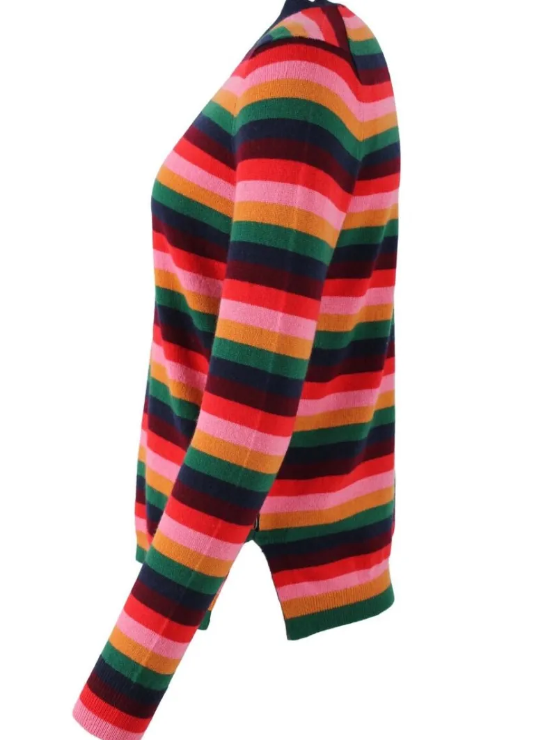 Danefæ ESS - Cashmere Kiss Sweater Fuzzy Rainbow | Dame Strik