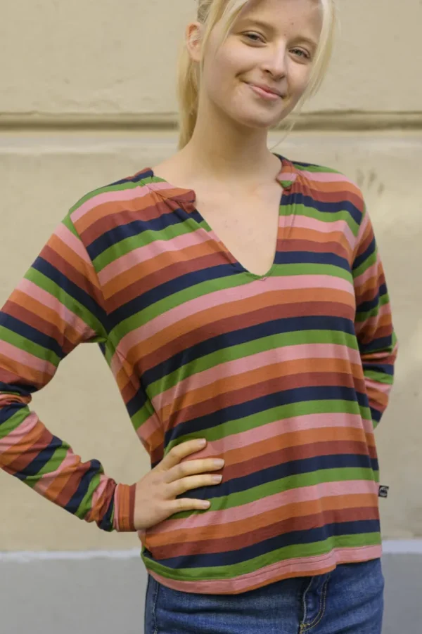 Danefæ ESS - Danebaba Wool Blouse Comfort Stripe | Dame Bluser