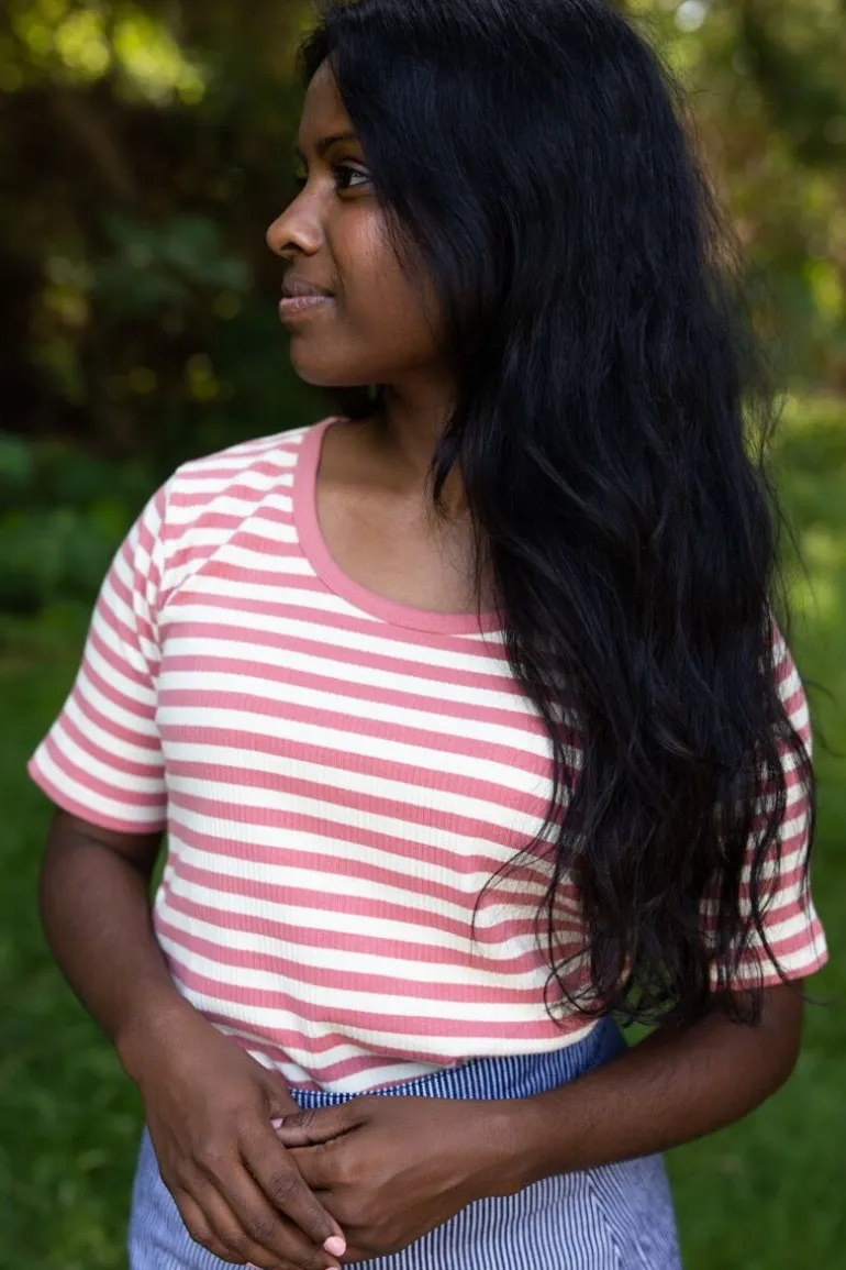 Danefæ ESS - Danefriend Tee Old Rose/Chalk | Dame T-shirts