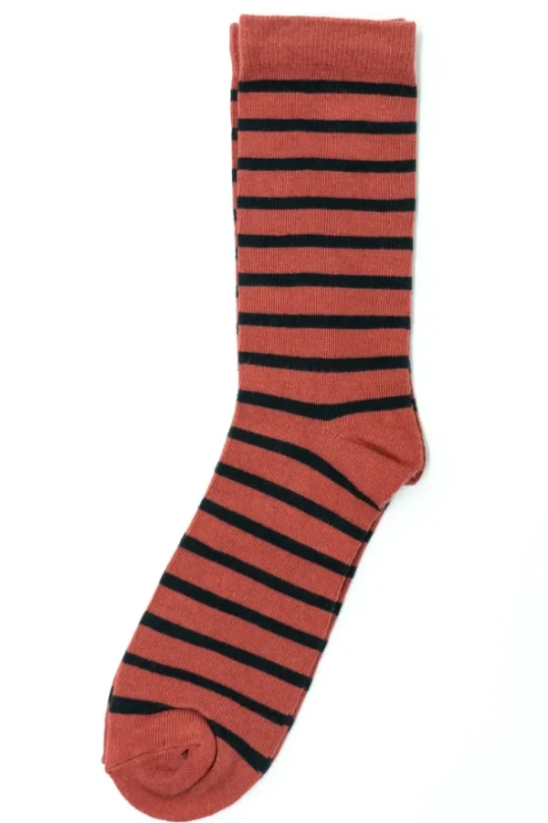 Danefæ ESS - Danegrape Socks Rose tile/dark navy | Dame Strømper | Strømper