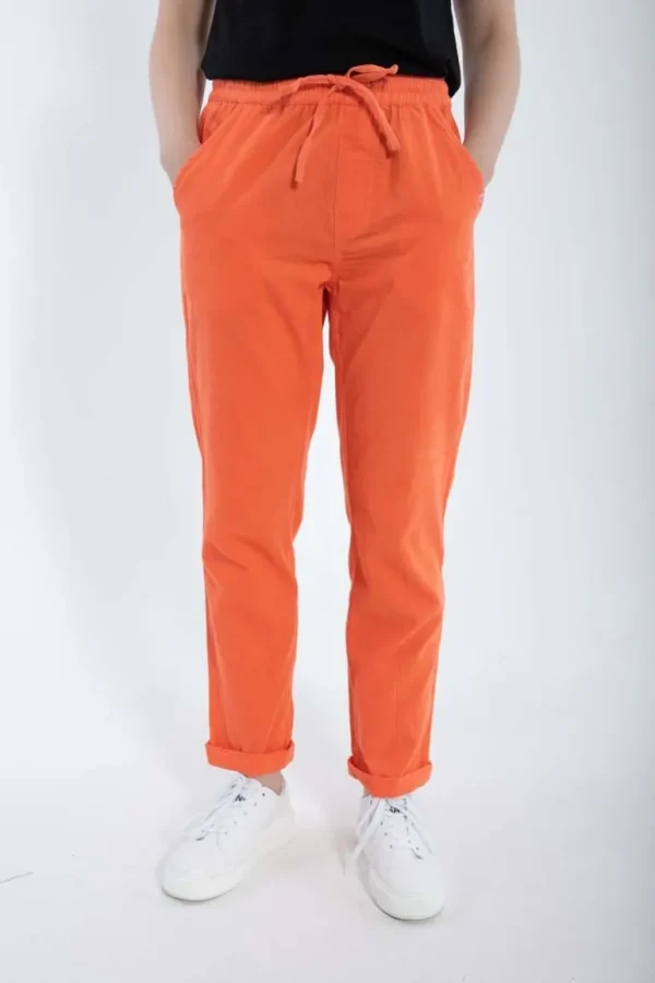 Danefæ ESS - Daneliseleje Cord Pants Bright Coral | Dame Bukser