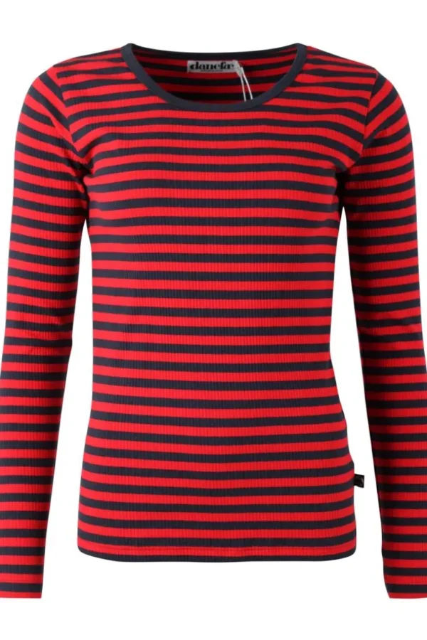 Danefæ ESS - Danepartner LS Dk Navy/Red | Dame Bluser