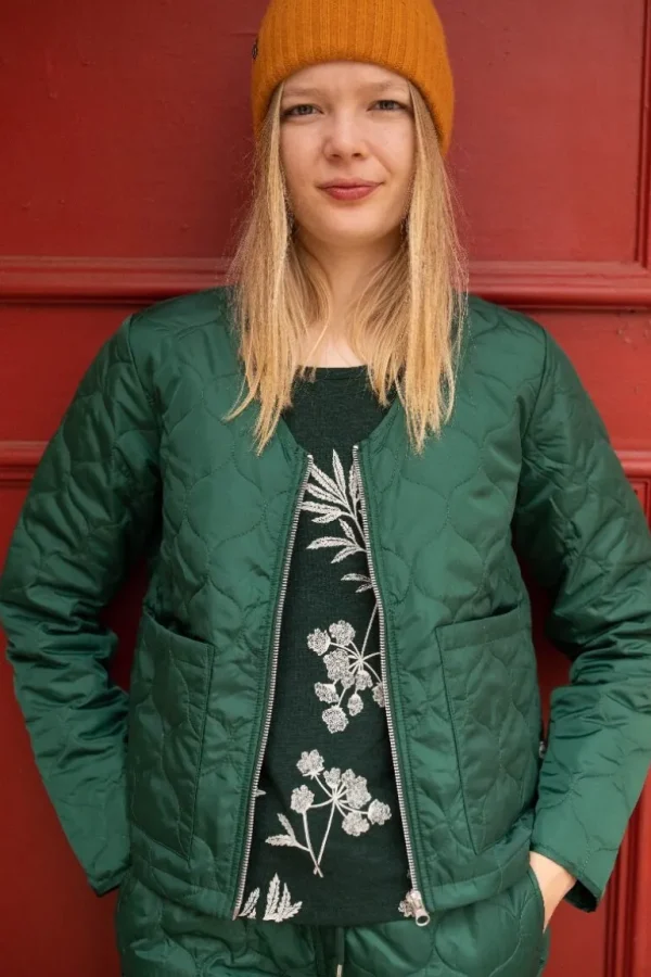 Danefæ ESS - Mors Midlayer Thermo Jacket Dark Khaki | Dame Termotøj