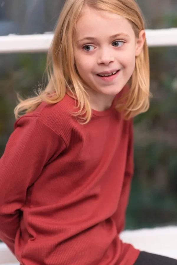 Danefæ ESS - ORGANIC Danelemonade LS Rose Tile | Børn Bluser