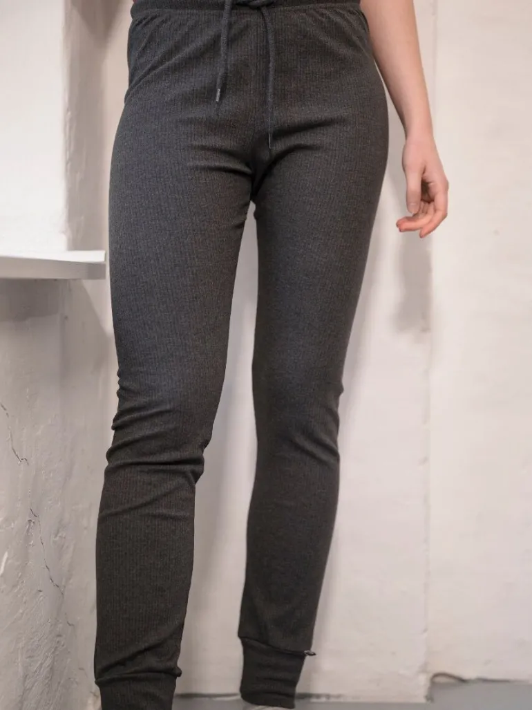 Danefæ ESS - ORGANIC Danesandvig Loungepants Dark Hthr Grey | Dame Loungepants