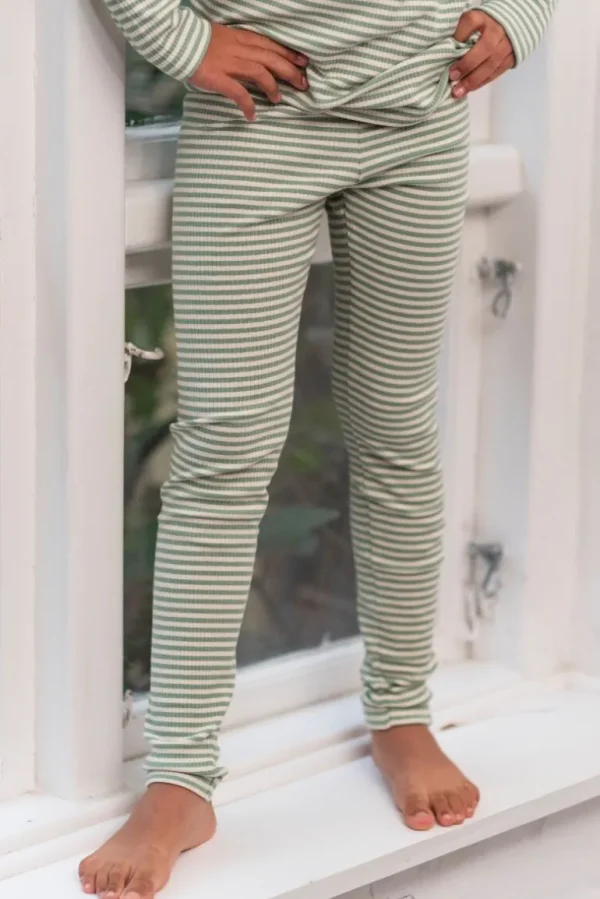 Danefæ ESS - ORGANIC Danesirup Leggings Dry Sage/Chalk | Børn Leggings