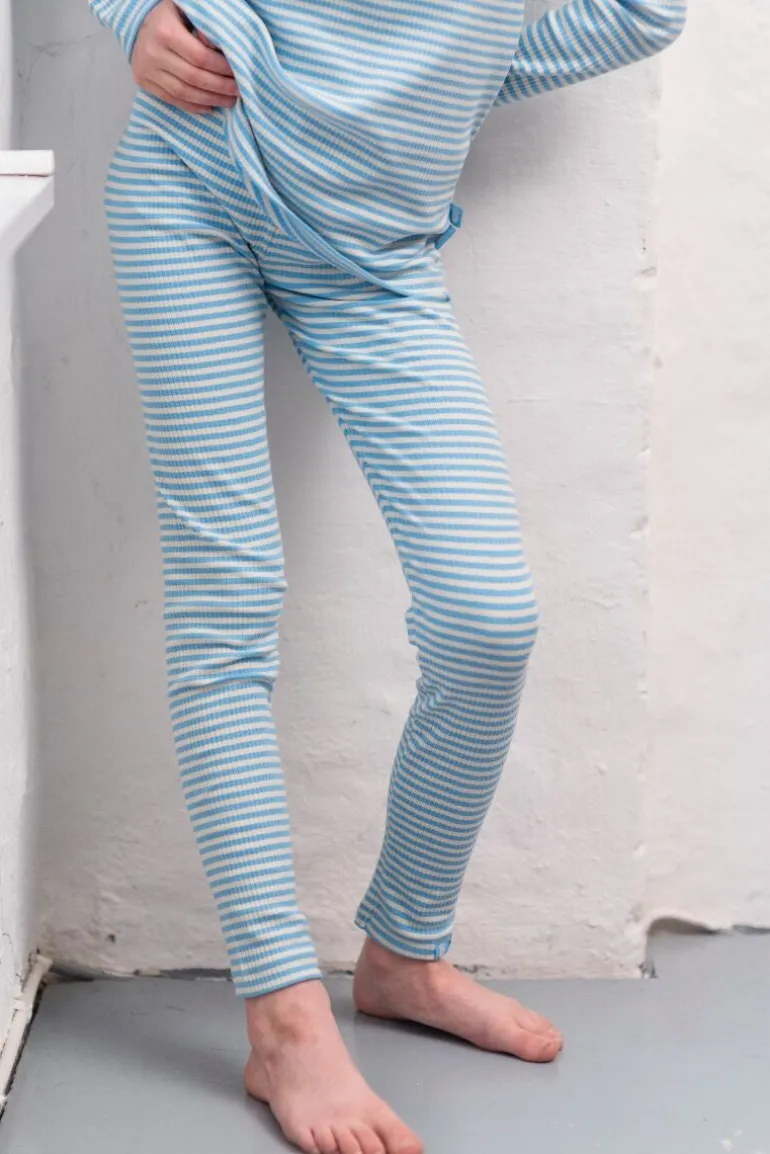 Danefæ ESS - ORGANIC Danesirup Leggings Baby blue/Chalk | Børn Leggings