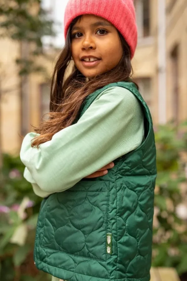 Danefæ ESS - Saltholm Midlayer Thermo Vest Dark Khaki | Børn Termotøj