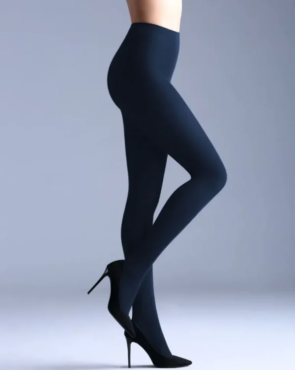 Danefæ Giulia Blues 70 Navy Peony | Dame Strømpebukser