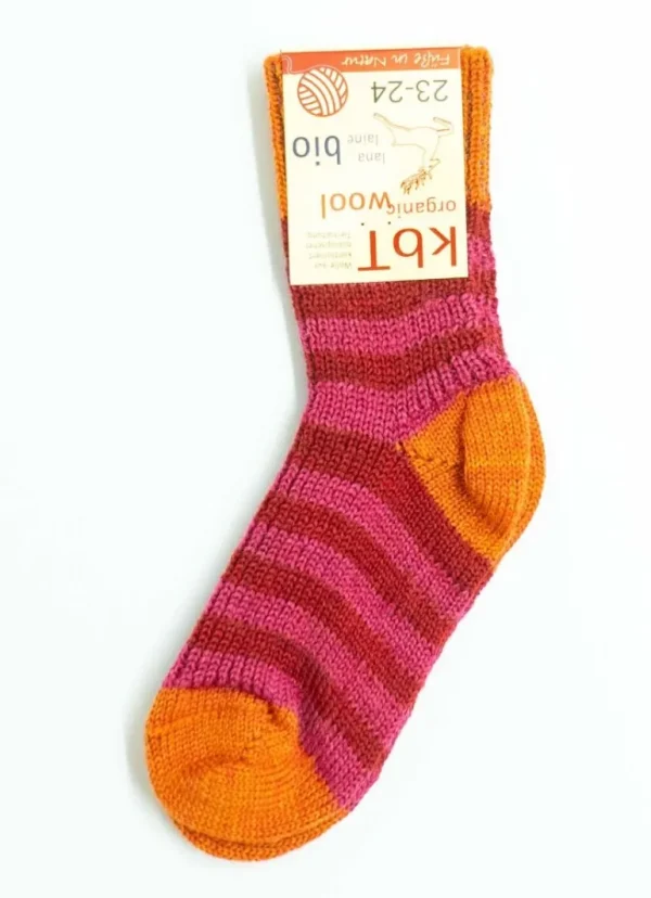 Danefæ Hirsch Natur Wool Socks Stripes | Børn Strømper | Uld