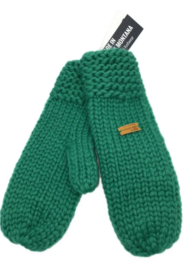 Danefæ Håndstrikket Merinould Vanter Ultramarine Green | Dame Vanter