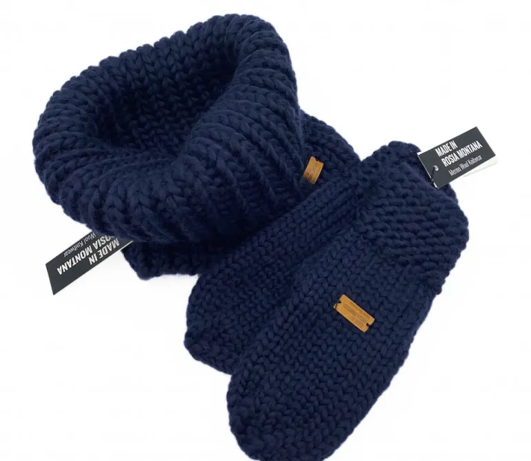 Danefæ Håndstrikket Merinould Vanter Dress Blue | Dame Vanter