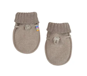 Danefæ JOHA Baby Mittens Uld Fleece Sesame Melange | Uld | Fleece