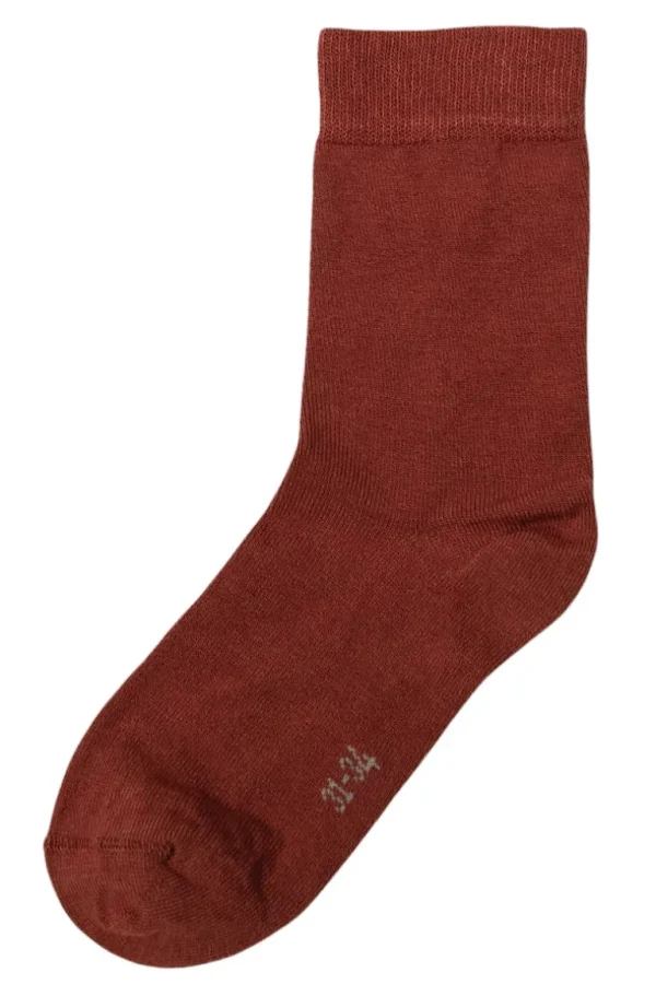 Danefæ Joha Bamboo Socks Rust Red | Børn Strømper