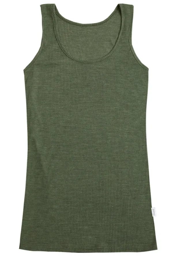 Danefæ JOHA Tank-Top Kate Wool/Silk Olive Green | Dame Undertøj | Toppe