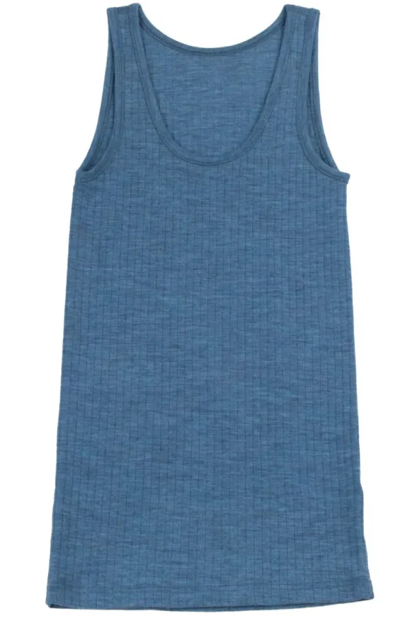 Danefæ Joha Wool Undershirt Denim Blue | Dame Undertøj | Toppe