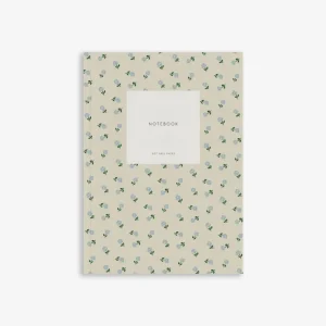 Danefæ Kartotek Notebook Small Creamy Grey SMALL FLOWER | Kort Og Notesbøger