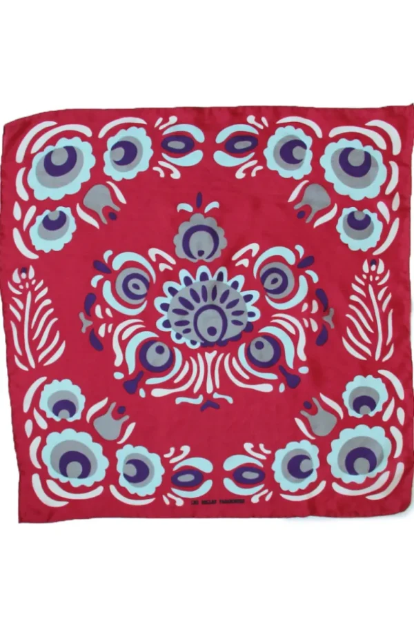 Danefæ Les Belles Vagabondes Mini Silk Scarf Zora red | Dame Tørklæder