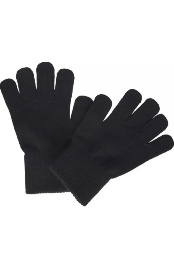Danefæ Melton 2-Pak Fingervanter Solid Black | Børn Vanter Og Huer
