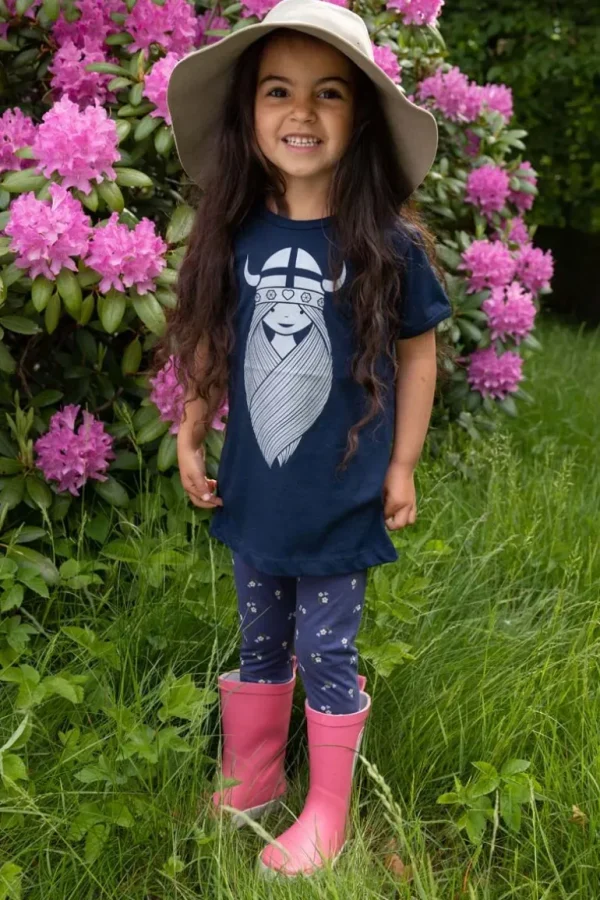 Danefæ ORGANIC - Danebasic SS Dk Navy FREJA | Børn T-shirts