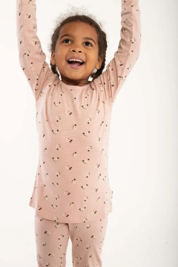 Danefæ ORGANIC - Danedvale Night Set Powder Rose MINIFLOWER | Børn Nattøj