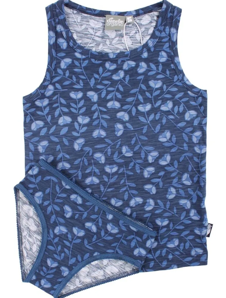 Danefæ ORGANIC - Danekrokus Set Marine/Cold Blue FLEURIE | Børn Undertøj | Undertøj