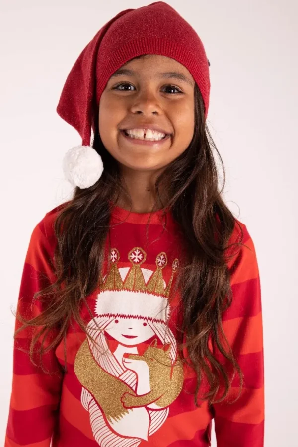Danefæ ORGANIC - Danemist Blouse Xmas Red/Burnt Red SNEPRINSESSE | Børn Bluser