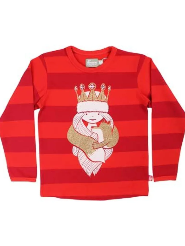 Danefæ ORGANIC - Danemist Blouse Xmas Red/Burnt Red SNEPRINSESSE | Børn Bluser