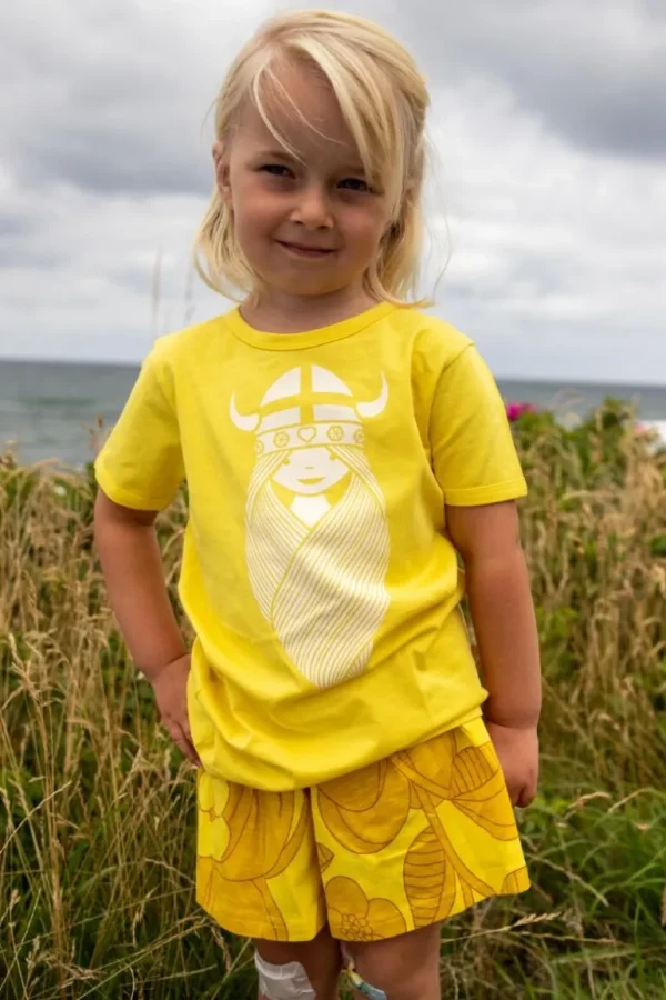 Danefæ ORGANIC - Danoyster Shorts Mellow Yellow BLOOM BOOM | Børn Shorts