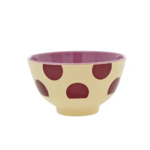 Danefæ Rice Lille Skål Cream Purple Dots Print | Rice