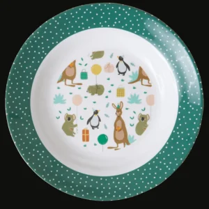 Danefæ Rice Melamine Børneskål Green PARTY ANIMAL | Rice | Spisetid