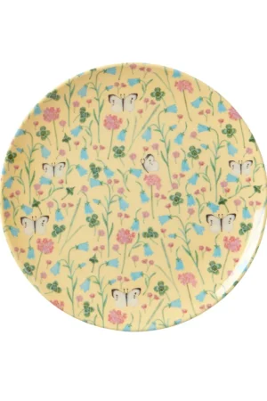 Danefæ Rice Melamine Dessert Tallerken Mild Yellow SWEET BUTTERFLY | Rice