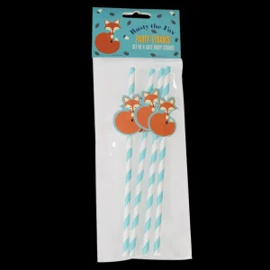 Danefæ RL Paper Straw (Pack of 4) Rusty the fox | Festudstyr