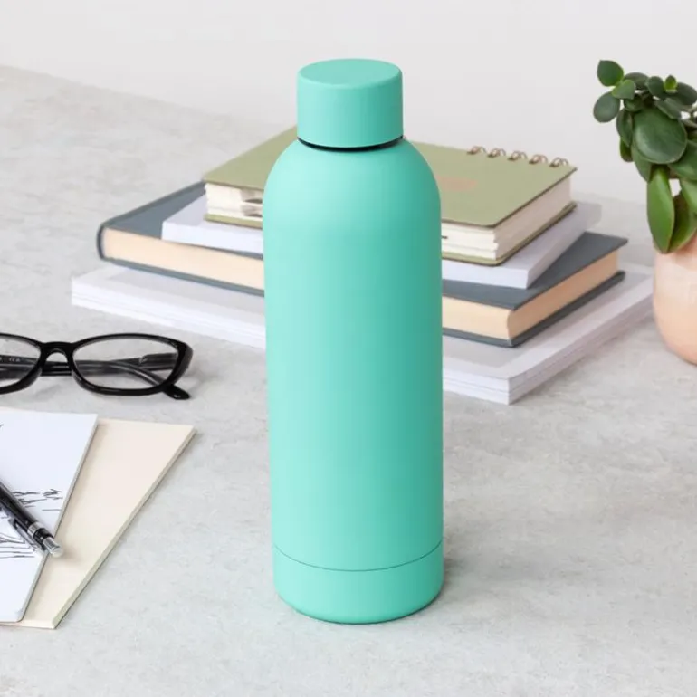 Danefæ RL Rubber coated steel bottle Mint green | Børn Drikkedunke Og Madkasser