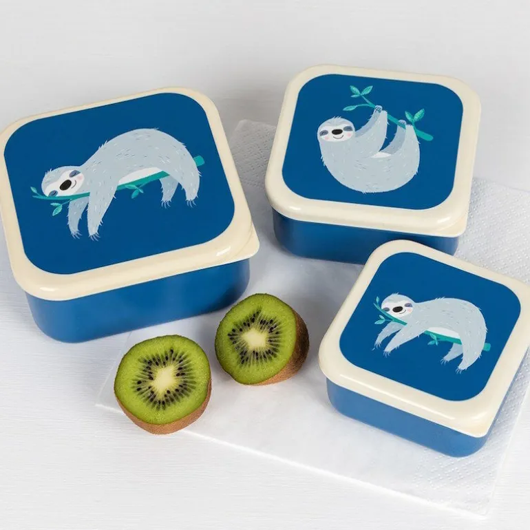 Danefæ RL Snack Box-Set of 3 Sydney the sloth | Børn Drikkedunke Og Madkasser