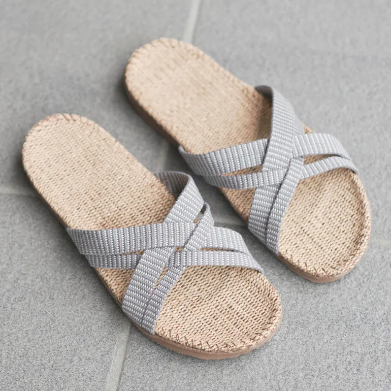 Danefæ Shangies Women Grey Stripes | Dame Sandaler