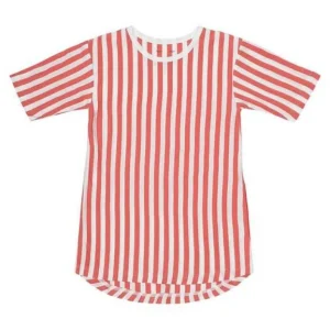 Danefæ SNORK SS Saga Nightdress Lazy Red Stripes | Børn Nattøj | Nattøj