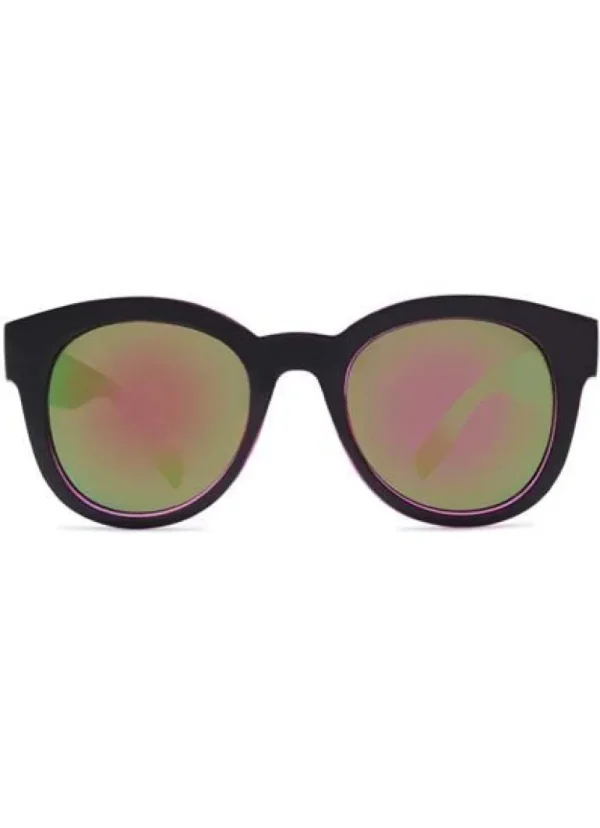 Danefæ Solbriller Crusheyes REFUGE Black/Pink Mirror | Dame Briller