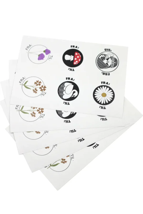 Danefæ Stickers til og fra | Dame Diverse