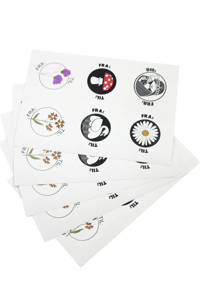 Danefæ Stickers til og fra | Dame Diverse