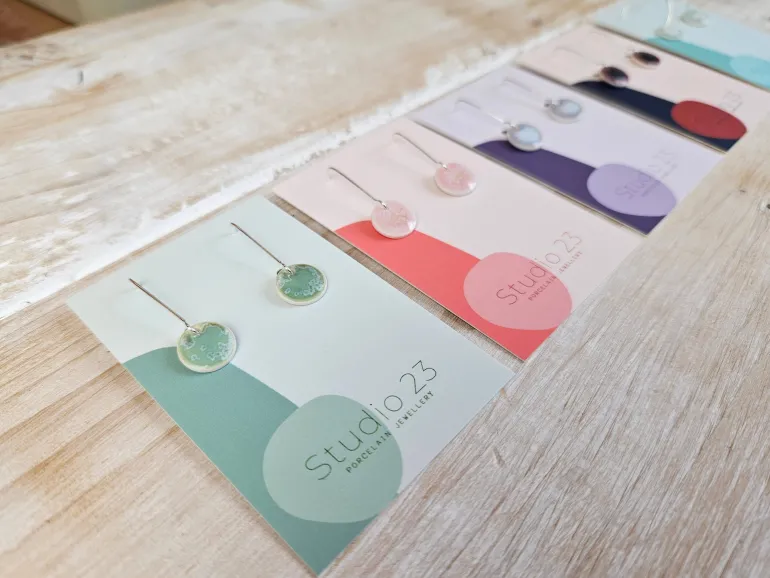 Danefæ Studio 23 Circle Drop Earring Pair Ivy | Dame Smykker