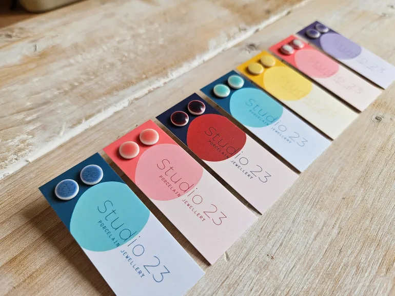 Danefæ Studio 23 Circle Stud Earring Pair Lilac | Dame Smykker