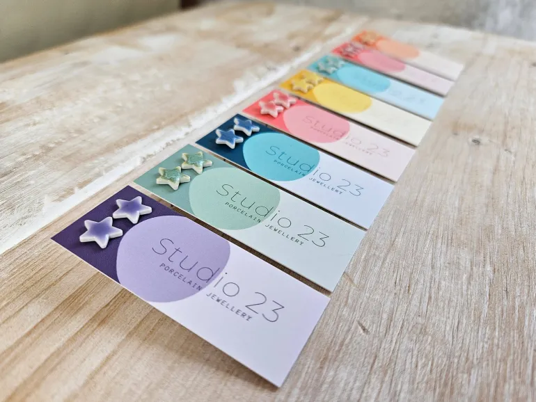 Danefæ Studio 23 Star Stud Earring Pair Coral | Dame Smykker