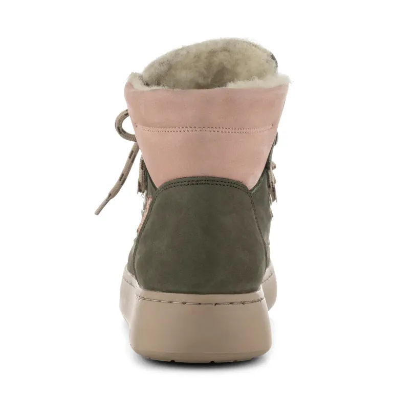 Danefæ WODEN Iris Nubuck Green/Rose | Dame Støvler