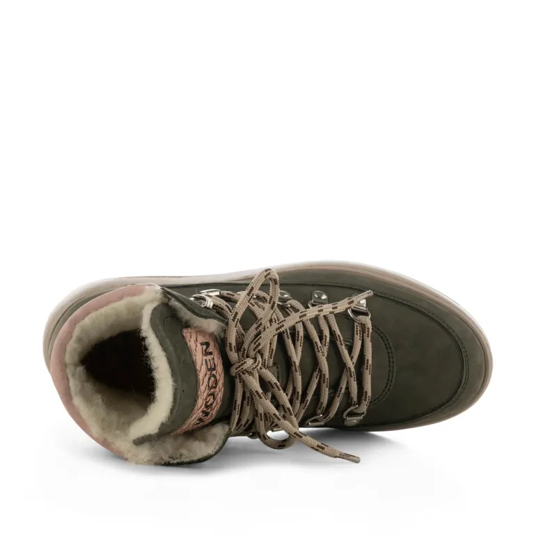 Danefæ WODEN Iris Nubuck Green/Rose | Dame Støvler