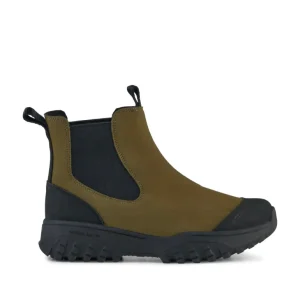 Danefæ WODEN Magda Rubber Track Boots Dark Olive/Black | Dame Støvler | Gummistøvler