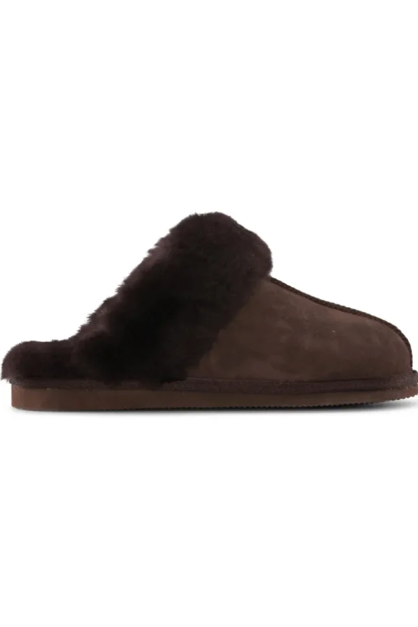 Danefæ Woollies Slip On Hjemmesko Dark Brown | Dame Hjemmesko